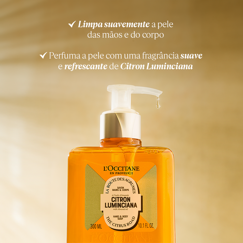 Sabonete Líquido Corpo e Mãos Amêndoa Citron Luminciana 300ml, , large image number 1